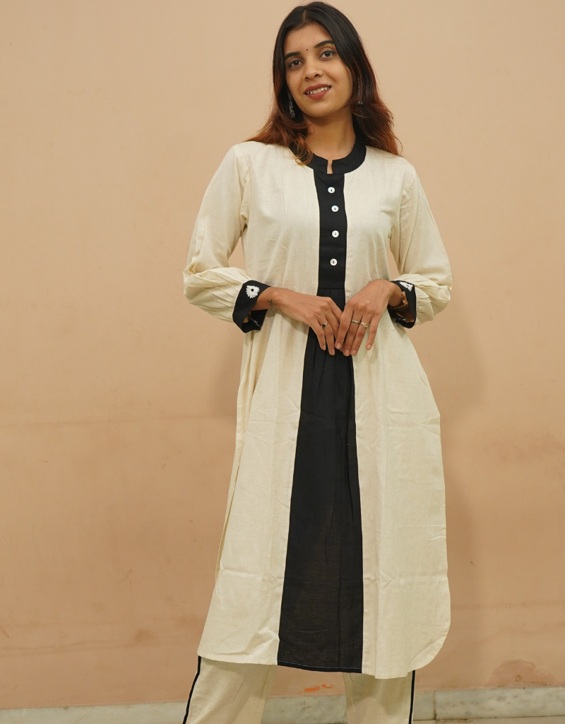 Sustainable Khadi  Kurta Set