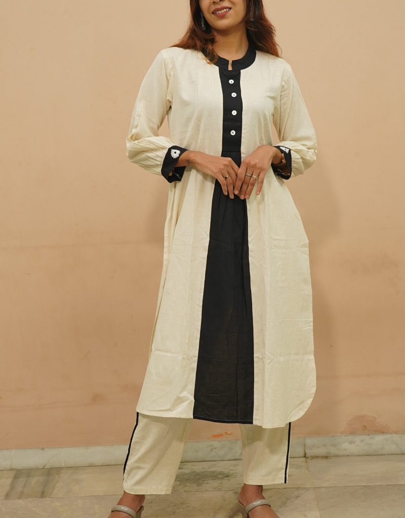 Sustainable Khadi  Kurta Set